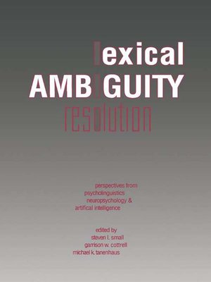 cover image of Lexical Ambiguity Resolution